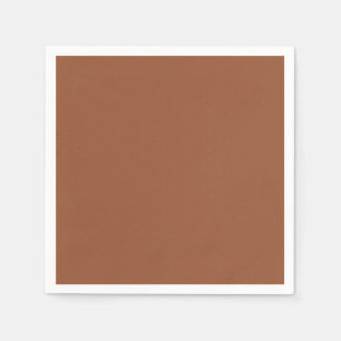 Serviette En Papier Couleur unie Terracotta Orange Brûlé