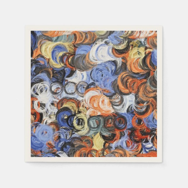 Serviette En Papier Couleurs Abstraites (Devant)