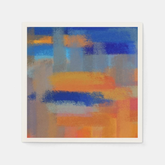 Serviette En Papier Couleurs Abstraites Peinture #2 (Devant)