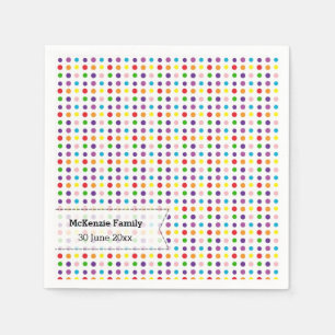 Serviette En Papier Couleurs arc-en-ciel