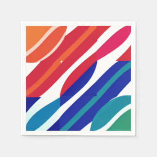 Serviette En Papier Couleurs baguées