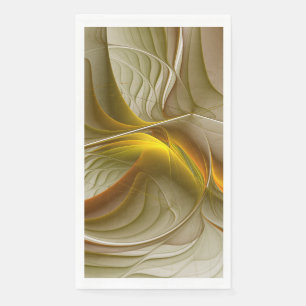 Serviette En Papier Couleurs de métaux précieux, art fractal abstrait