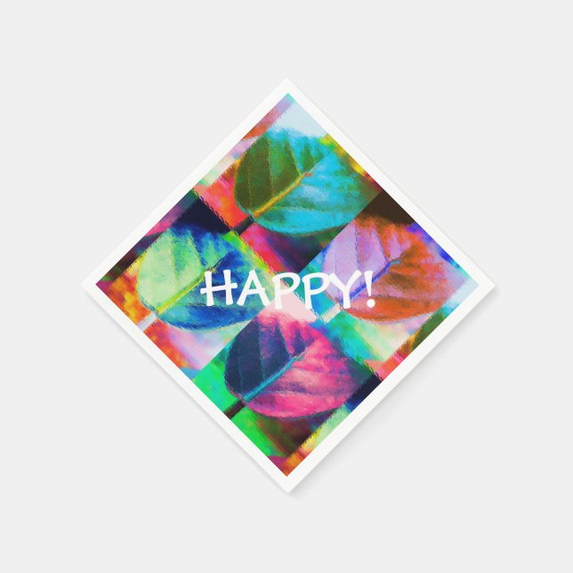 Serviette En Papier Couleurs des Feuilles (Coin)