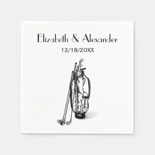 Serviette En Papier Couleurs DIY Sac de Golf Clubs de Golf Mariage Cou