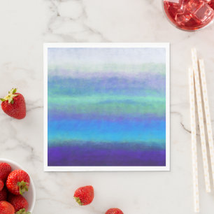 Serviette En Papier Couleurs douces bleu et vert