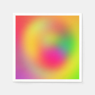 Serviette En Papier Couleurs floues et colorées des années 80