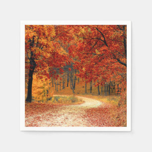 Serviette En Papier Couleurs saisonnières de l'automne
