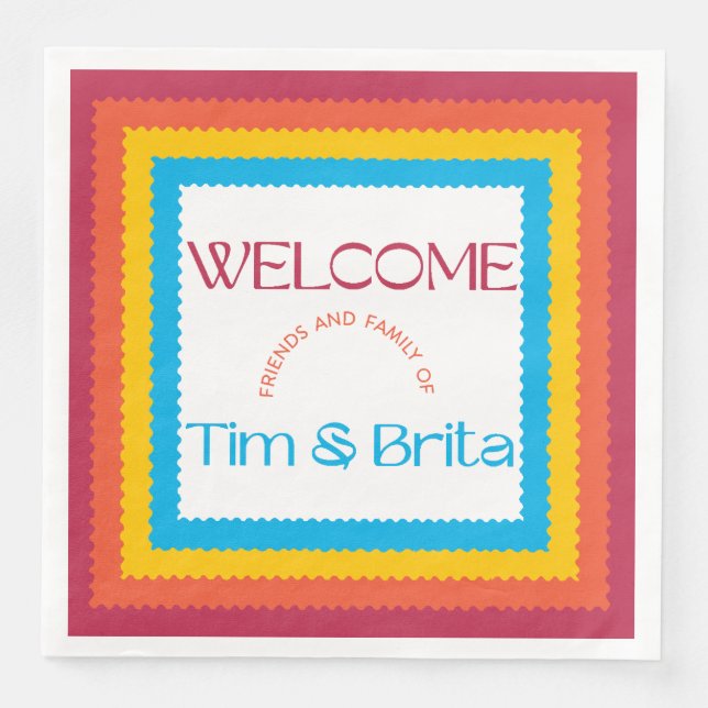 Serviette En Papier Couleurs vives (Devant)