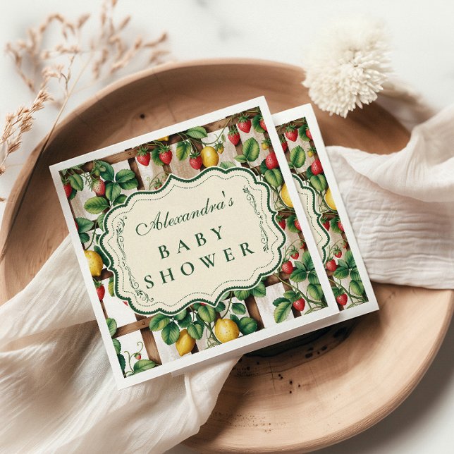 Serviette En Papier Country Fruit Garden Baby Shower (Créateur téléchargé)