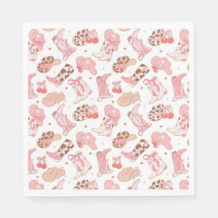 Serviette En Papier Country Girl Cowboy Boots n’Casquette