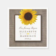 Country Rustic Tournesol & Mariage Burlap