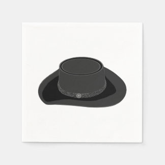 Serviette En Papier Country Western Flat Brim Felt Hat