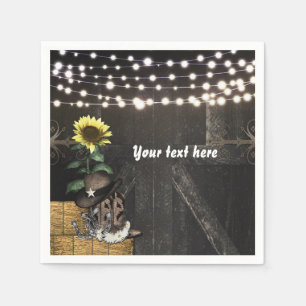 Serviette En Papier Country Western Rustic Grange Porte Naples