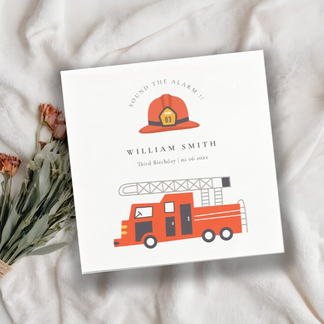 Serviette En Papier Coupable Red Firetruck Engine Enfants N'importe qu (Créateur téléchargé)