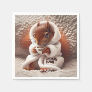 Serviette En Papier Coupe de café Imaginaire Cute Squirrel