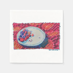 Serviette En Papier Coupe de Fruits Rouges