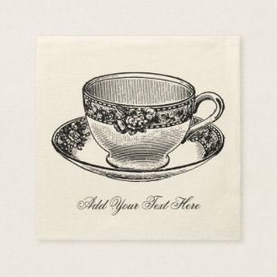 Serviette En Papier Coupe Vintage de thé