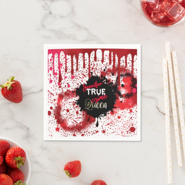 Serviette En Papier Coupes de papier personnalisées True Crime Queen (En situation)