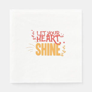 Serviette En Papier Couple Cadeau Laissez Votre Coeur Briller