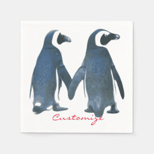 Serviette En Papier Couple de pingouin Inséparable Thunder_Cove