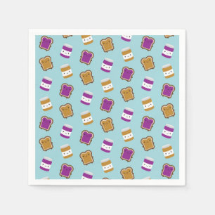 Serviette En Papier Couple de sandwich au beurre de cacahuète et à la
