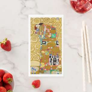 Serviette En Papier Couple Gustav Klimt Fulfillment Nouveau