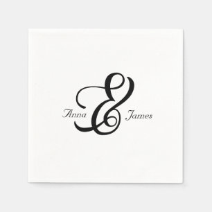 Serviette En Papier Couple Octavia Ampersand Mariage serviettes