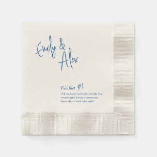 Serviette En Papier Couple Script Fun Fun Facts Mariage Napkins