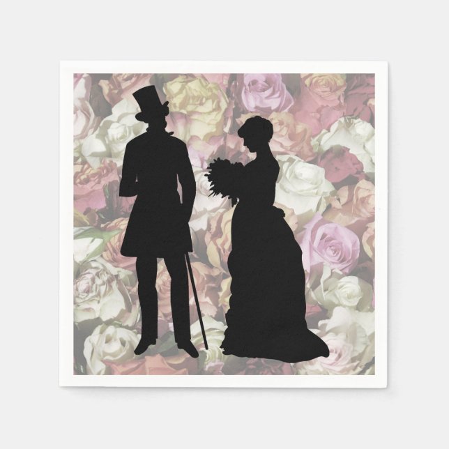 Serviette En Papier Couple victorien (Devant)