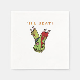 Serviette En Papier Couple Zombie Jusqu'À La Mort Faire Partie Classiq