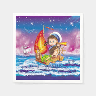 Serviette En Papier Courageux marin