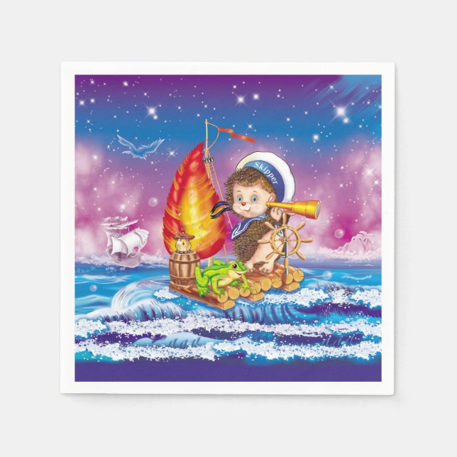 Serviette En Papier Courageux marin (Devant)