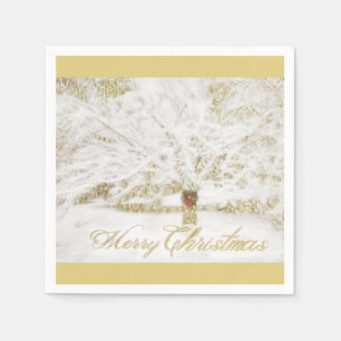 Serviette En Papier Courbe sur l'arbre à neige