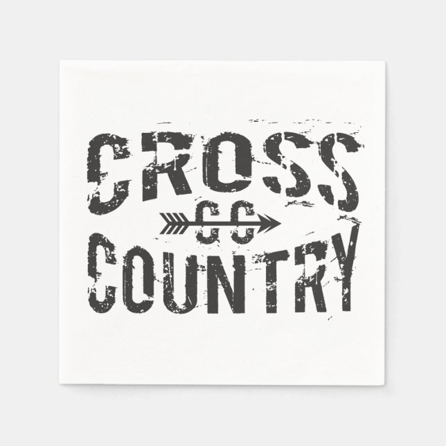 Serviette En Papier coureur cross-country Papier Napkins (Devant)