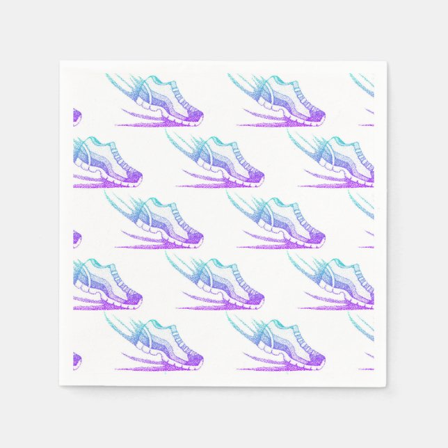 Serviette En Papier Coureur de chaussures Jogger fête d'anniversaire (Devant)