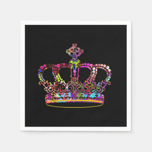 Serviette En Papier Couronne Colorée