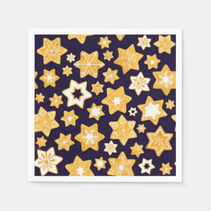 Serviette En Papier Couronne de biscuits de Noël avec Arrière - plan b