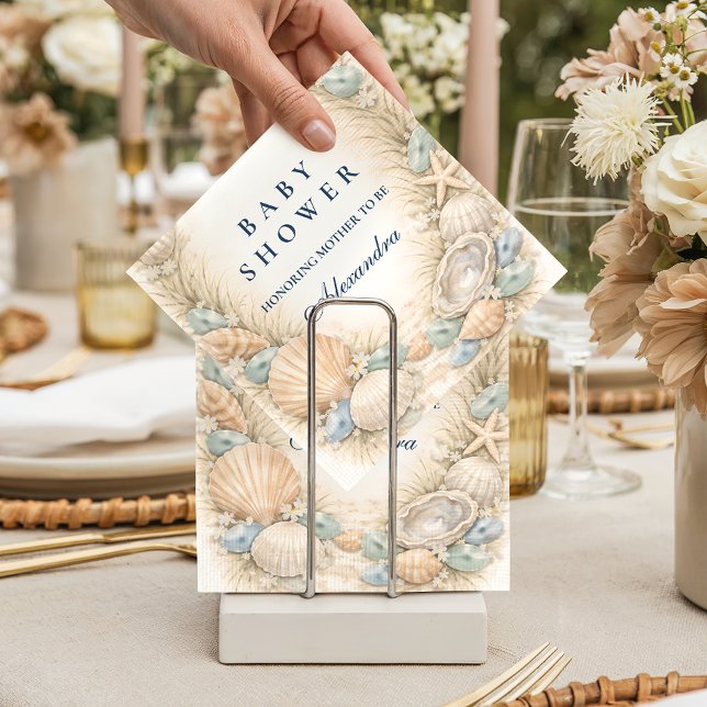 Serviette En Papier Couronne de coquillages de mer pour une Baby Showe (Créateur téléchargé)