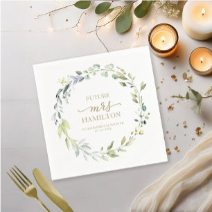 Serviette En Papier Couronne de eucalyptus verdure mignonne pour Baby