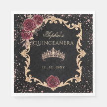 Couronne de fleurs noires rose rouge or Tiara Phot