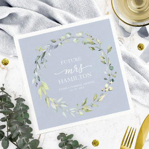 Serviette En Papier Couronne de mariée en eucalyptus verdure mignonne 
