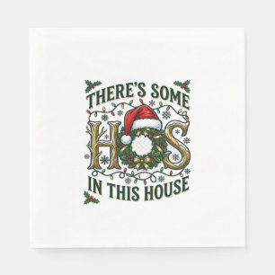 Serviette En Papier Couronne de Noël de Hos House Chapeau de Père Noël