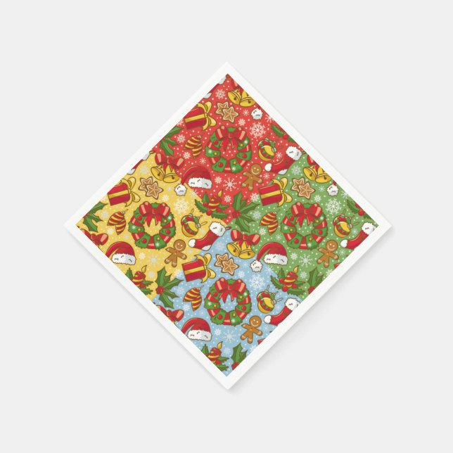 Serviette En Papier Couronne de Noël, décorations de Noël, chapeau du  (Coin)