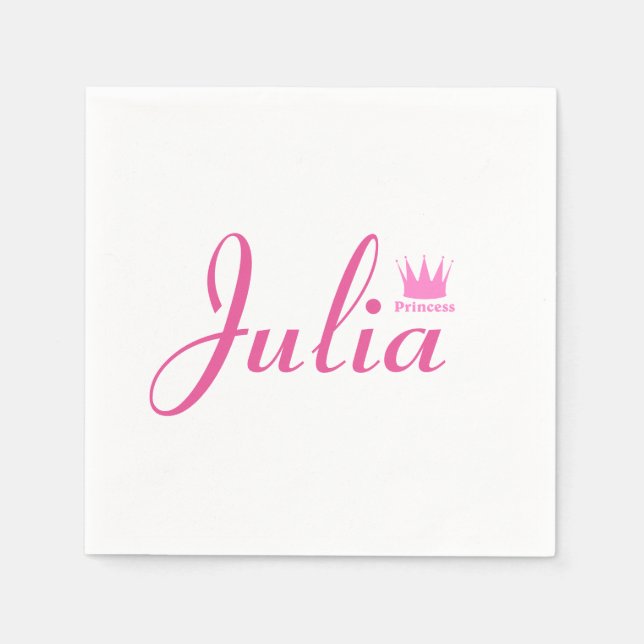 Serviette En Papier Couronne de Princesse (Devant)