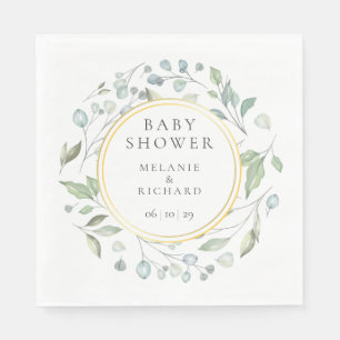 Serviette En Papier Couronne de verdure pour Baby Shower/Sprinkle de c