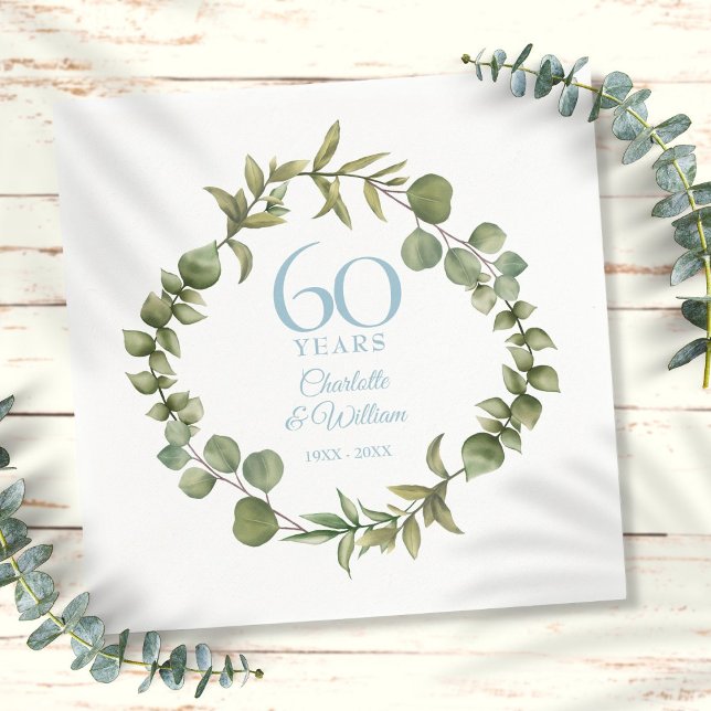 Serviette En Papier Couronne de verdure pour les 60 ans de mariage en  (Créateur téléchargé)