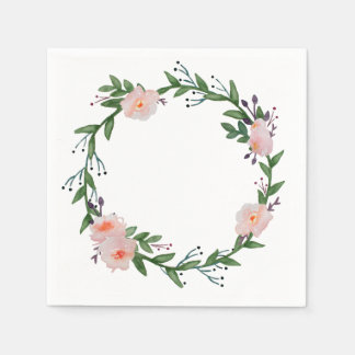 Serviette En Papier Couronne florale
