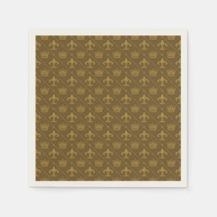 Serviette En Papier Couronnes & Lily motif