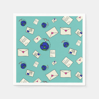 Serviette En Papier Courrier autour du monde