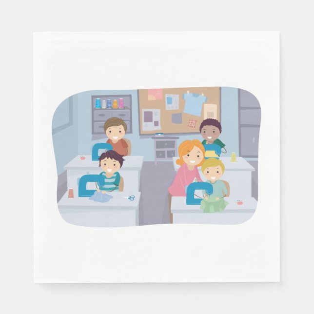 Serviette En Papier Cours de couture pour enfants Fun Crafting et appr (Devant)